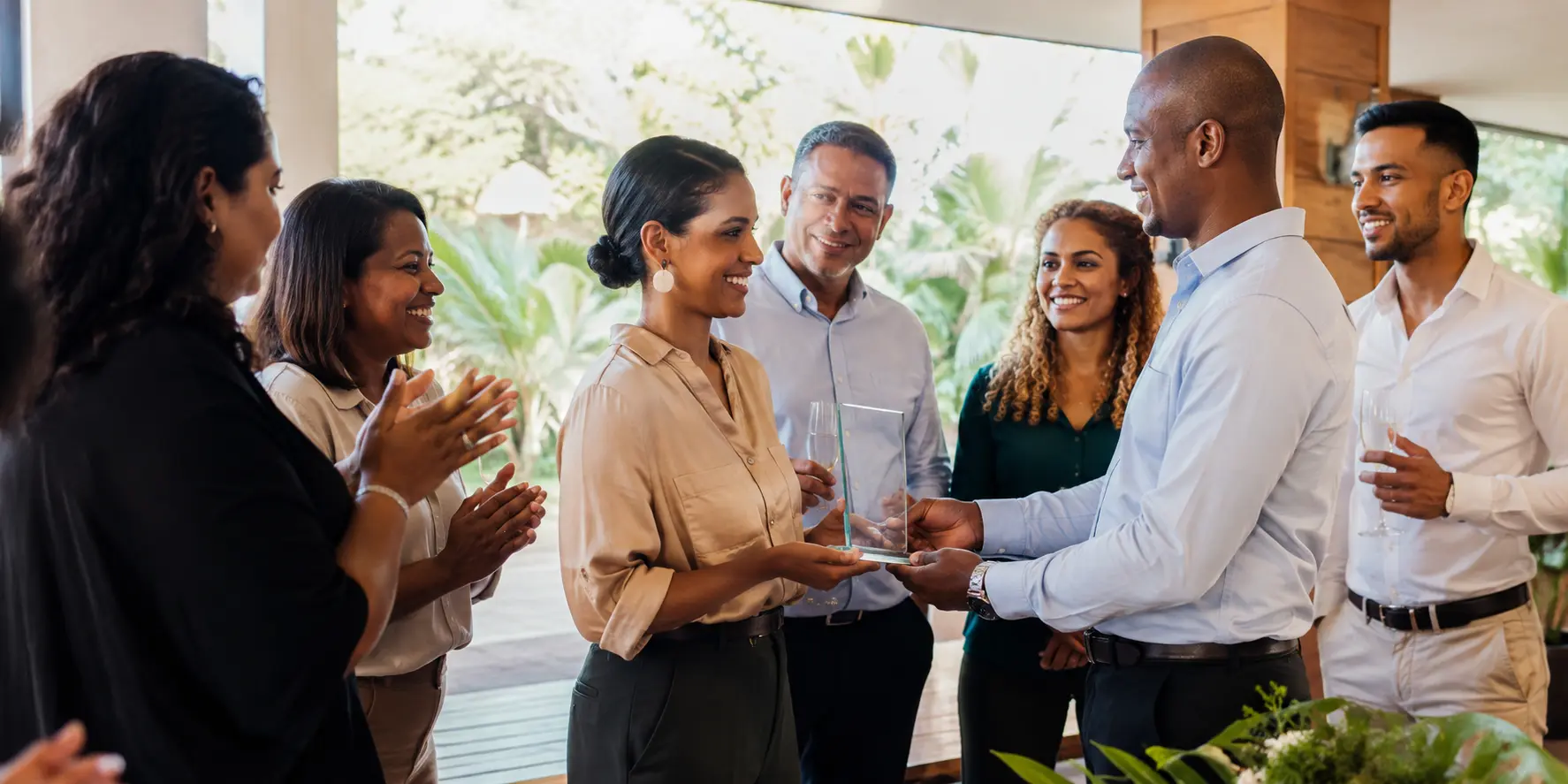 Remise de distinction lors d’un événement d’entreprise à La Réunion