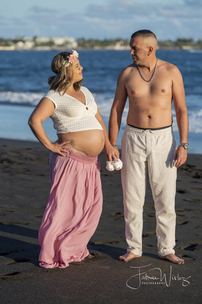 Julie et son homme ont était ravis de leur séance photo grossesse avec Fabrice Wislez photographe à l'île de la Réunion